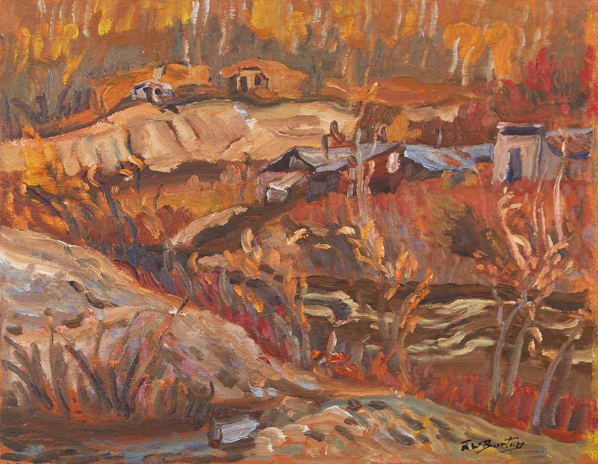 Ralph Wallace Burton, Near Dawson City, Yukon, oil on panel, 1964