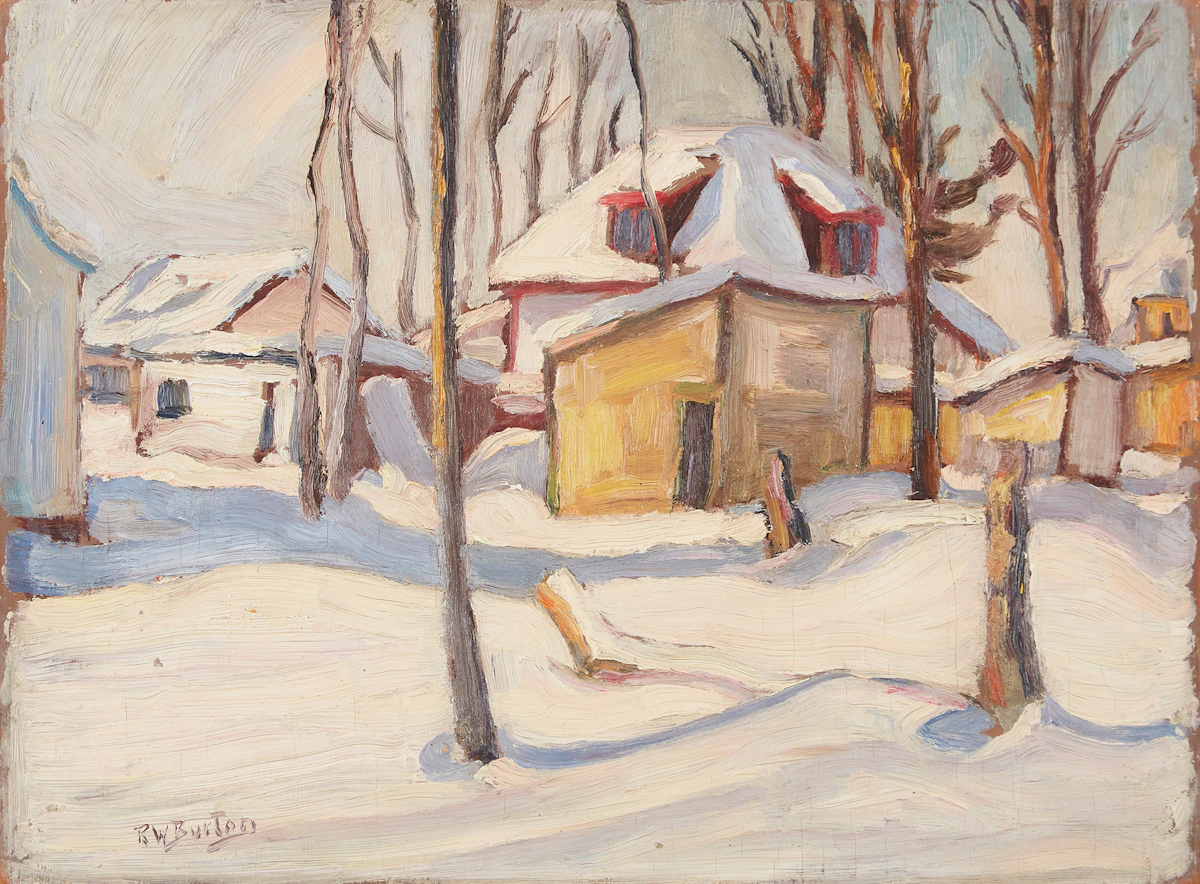 Ralph Wallace Burton, Winter in Woodroffe, oil on panel, 1950