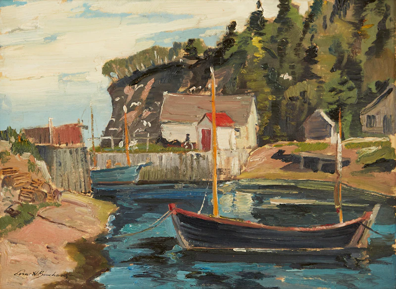 George Lorne Holland Bouchard, Lanse A Brilliant P. Que, oil on canvas board - view 2