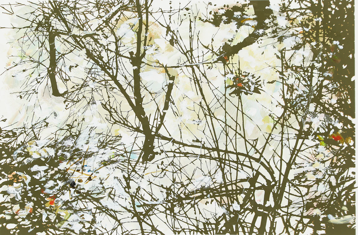 Gordon Appelbe Smith, Winter Garden, colour silkscreen and gouache, 1995