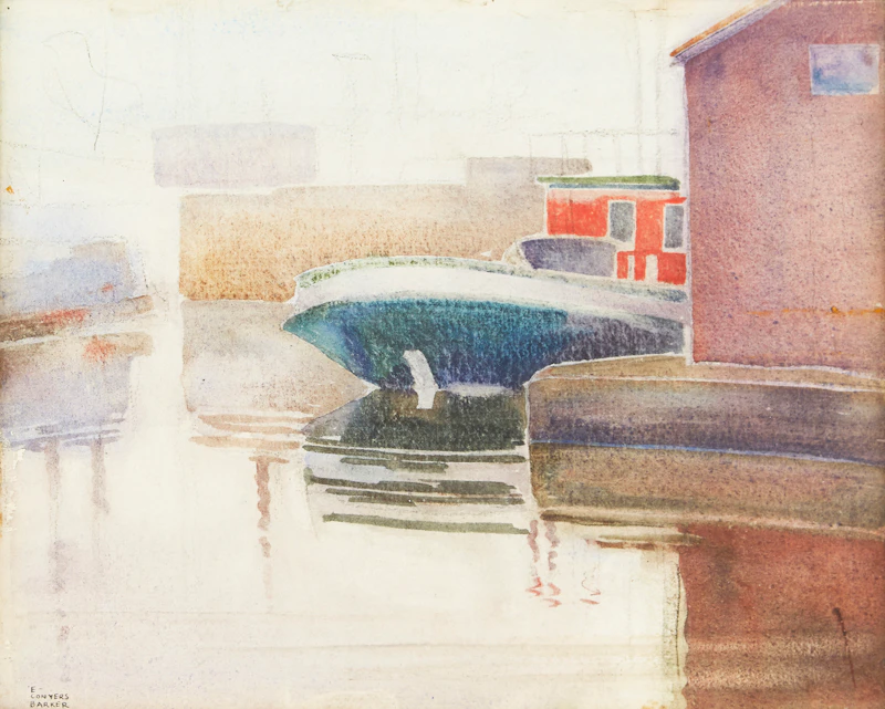 Ernest Conyers Barker, Harbour Scene