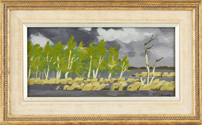 Bruno Joseph Bobak, The Head Pond, oil on masonite - view 2