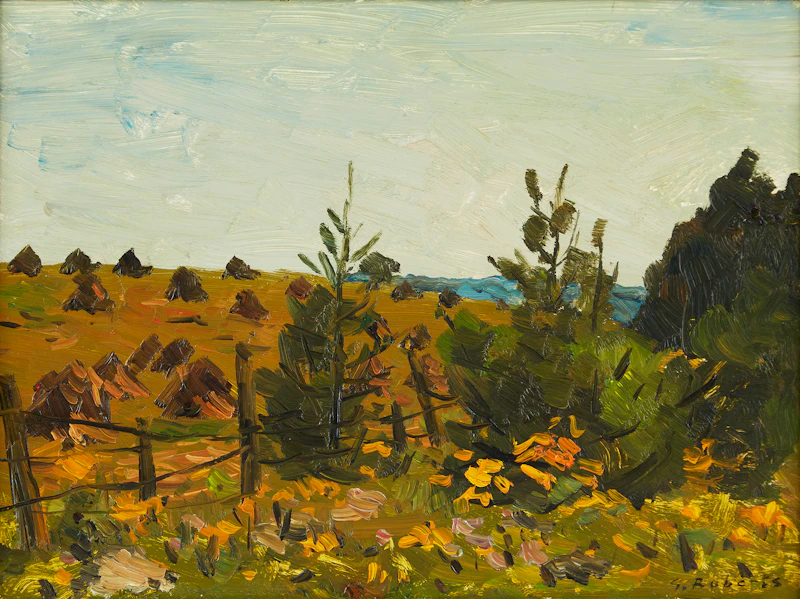 William Goodridge Roberts, Paysage, oil on board - view 1