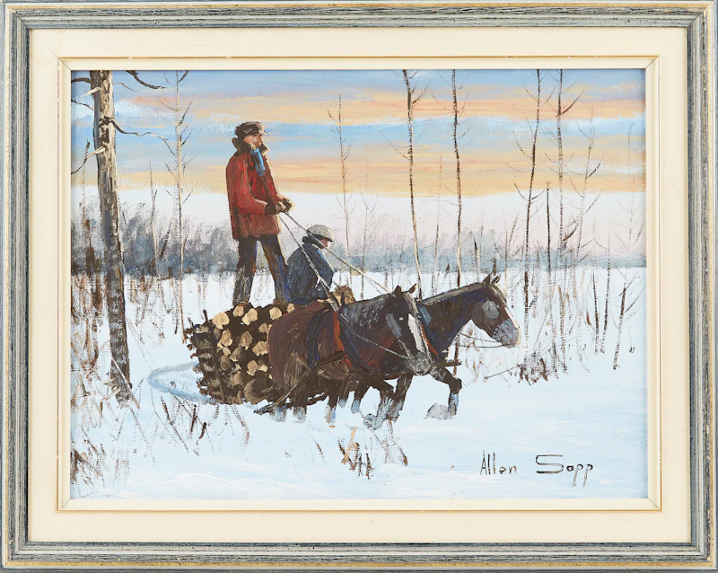 Allen Sapp, Red Pheasant Reserve - The Way it Used to Be, acrylic on canvas - view 2
