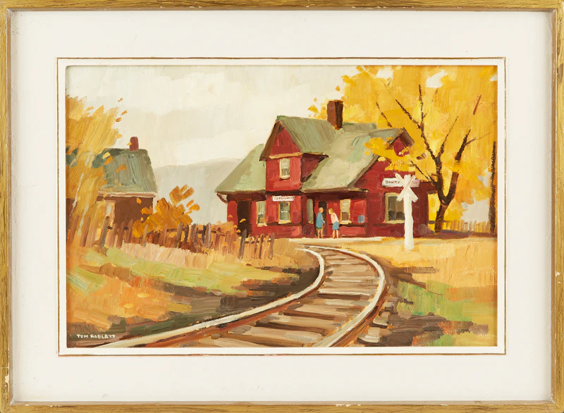 Thomas Keith Roberts, Barry’s Bay Station, oil on masonite - view 2