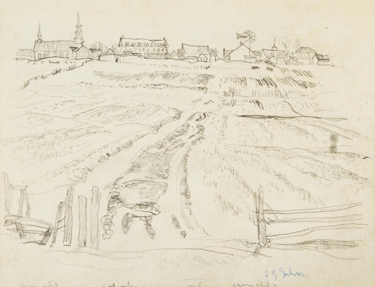 Alexander Young Jackson, Cacouna Village with Melting Snow, photolithograph