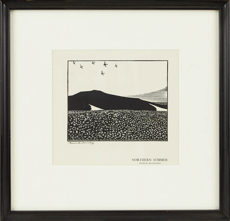 Thoreau MacDonald, Morning Lake; Northern Summer; Harvest; Autumn-Farmhouse, four lithographs - view 5