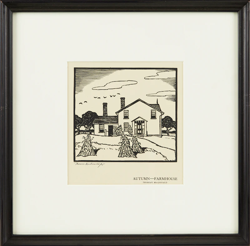 Thoreau MacDonald, Morning Lake; Northern Summer; Harvest; Autumn-Farmhouse, four lithographs - view 11