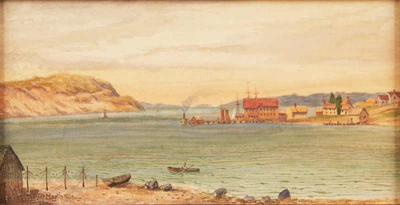 Thomas Mower Martin, Port Hawkesbury, Strait of Canso, Cape Breton, watercolour, 1910 - view 1
