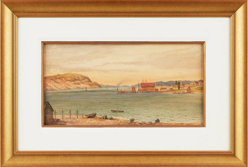 Thomas Mower Martin, Port Hawkesbury, Strait of Canso, Cape Breton, watercolour, 1910 - view 2