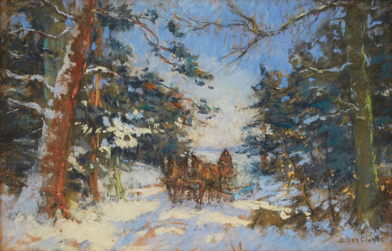 Sleighing Scene by Berthe Des Clayes