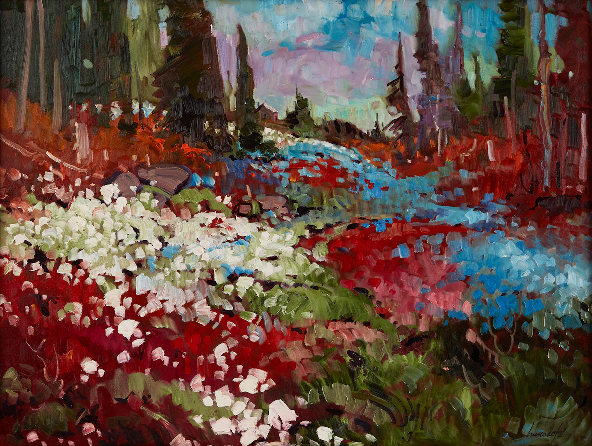 Bruno Côté, Valley in Summer, oil on canvas