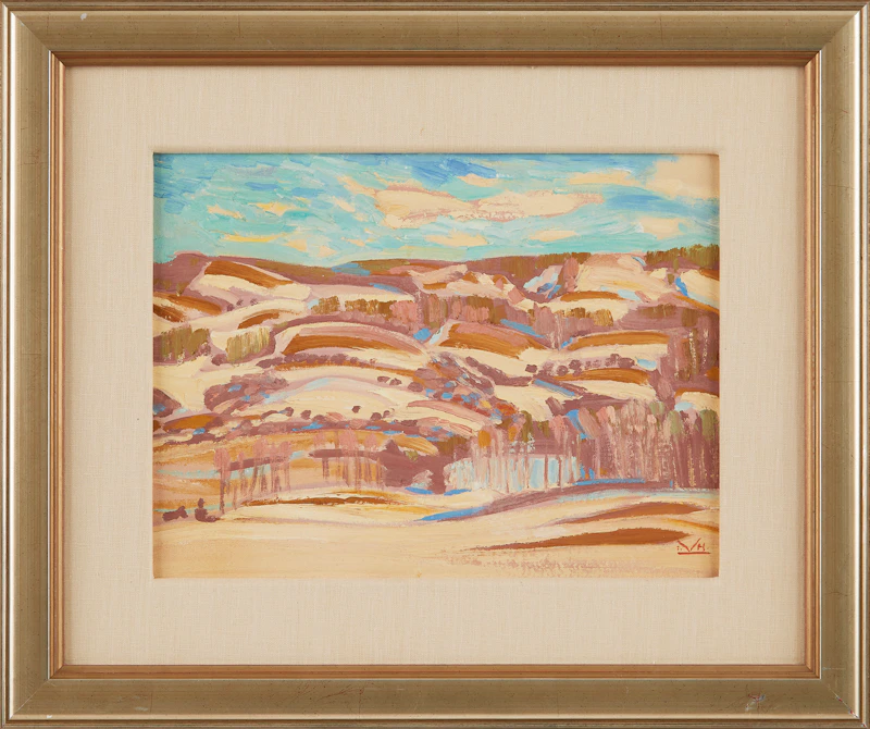Illingworth Holey Kerr, Hills, Turner Valley, oil on canvas board - view 2