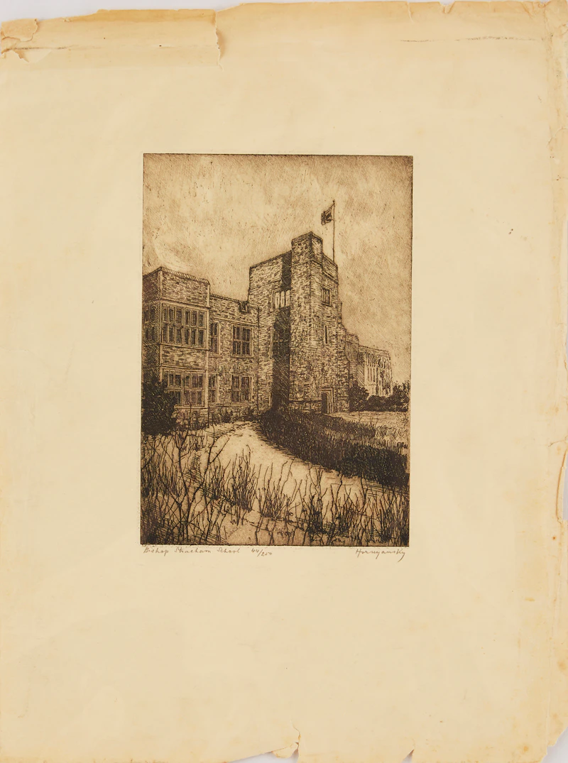 Nicholas Hornyansky, Bishop Strachan School, etching - view 2