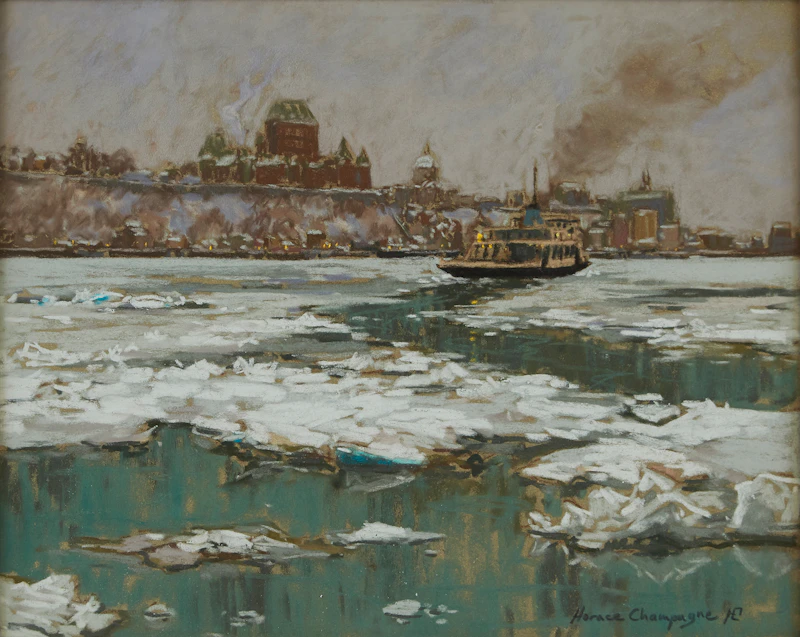 Horace Champagne, Winter Mist (Ferry Crossing to Quebec City from Levis)