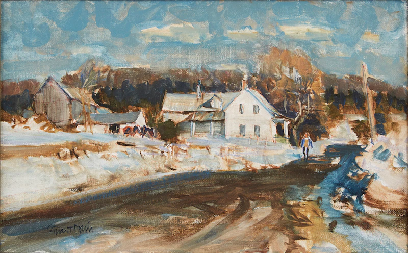Stuart Main, Girl Walking near St. Isidore, Eastern Townships