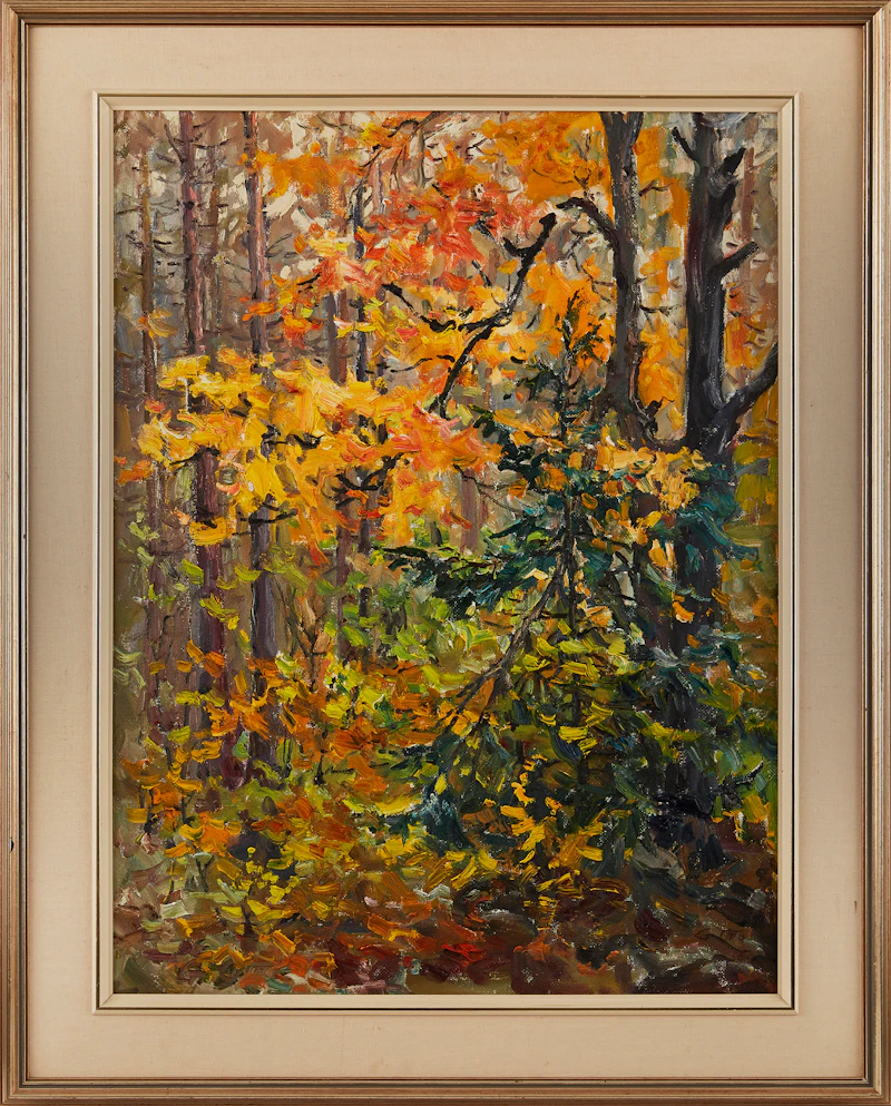 Guttorn Otto, Autumn Leaves, oil on board - view 2