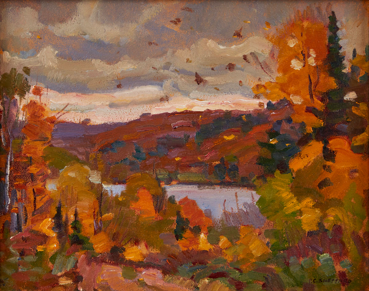 Peter Clapham Sheppard, Lake of Bays, oil on board