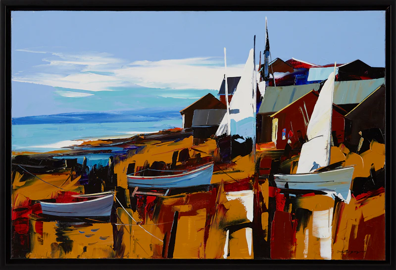 Christian Bergeron, La réparation, oil on canvas - view 2