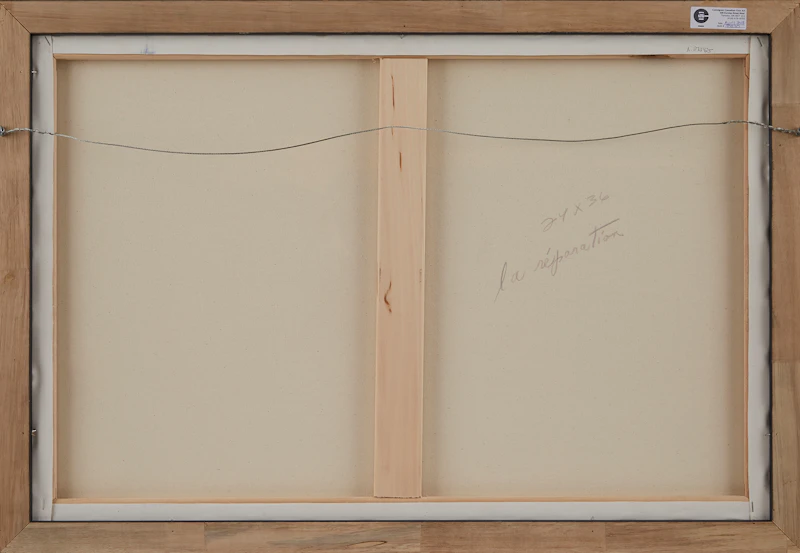 Christian Bergeron, La réparation, oil on canvas - view 3