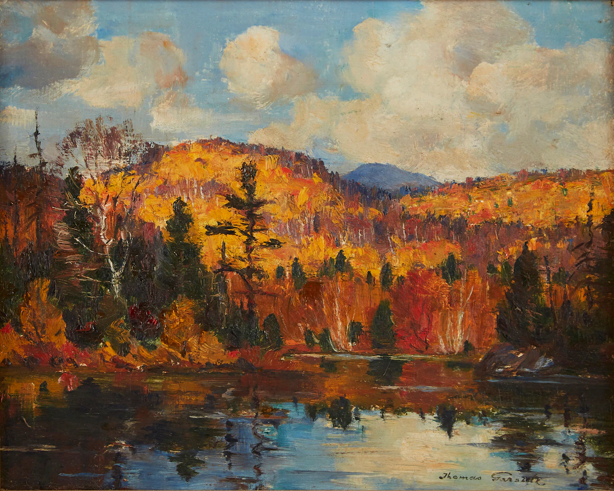 Thomas Hilton Garside, Sally’s Pond, Bolton Pass, oil on board, 1945