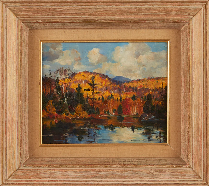 Thomas Hilton Garside, Sally’s Pond, Bolton Pass, oil on board, 1945 - view 2