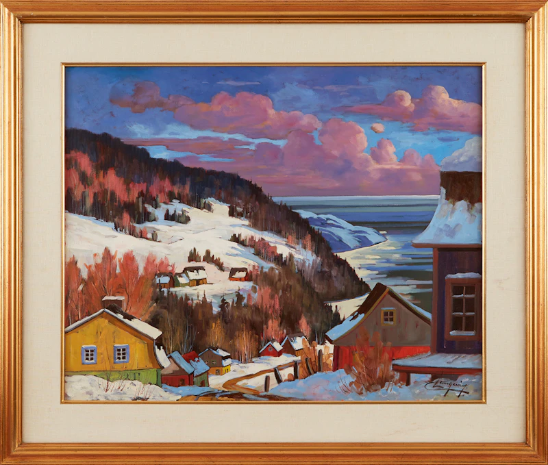 Claude Langevin, Du haut de la falaise, oil on canvas - view 2