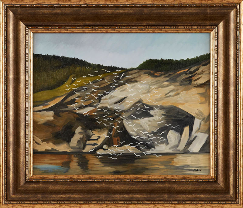 Claude Picher, L’Ile Bonaventure, oil on canvas - view 2