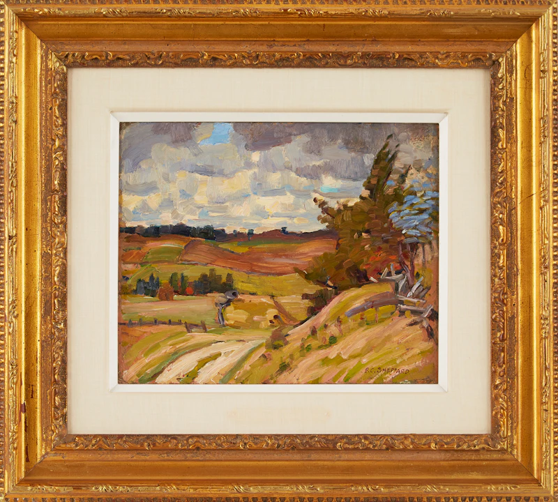 Peter Clapham Sheppard, Autumn in the Countryside, oil on board - view 2