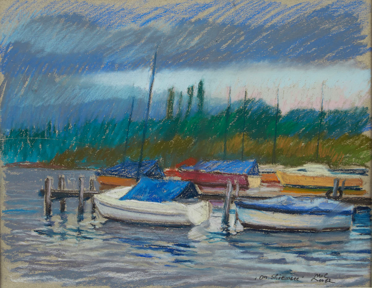 Leo Mol, On Sheimsee, pastel, 1982