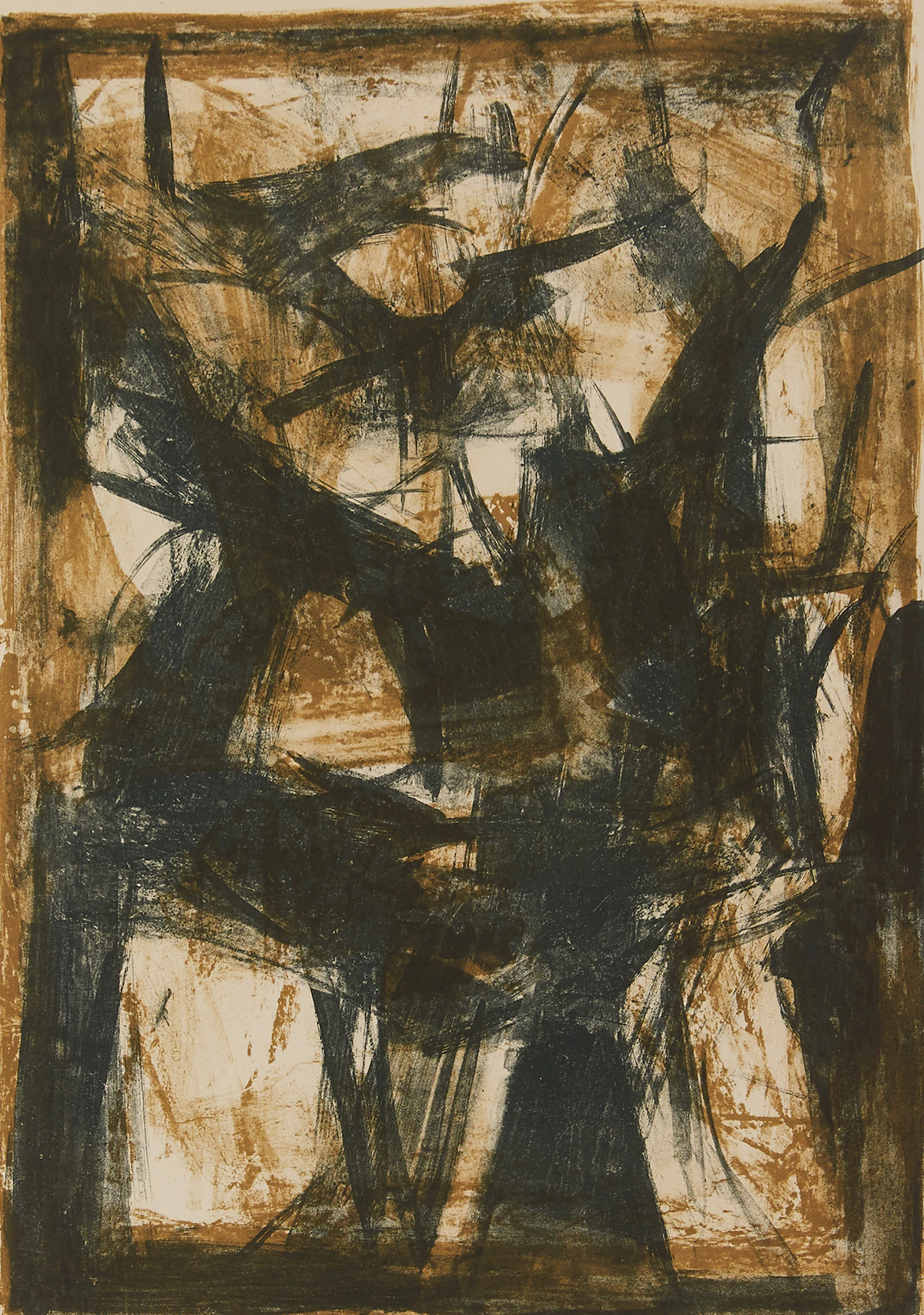 Pierre Gendron, l’Arbre de pomme, coloured lithograph, 1967