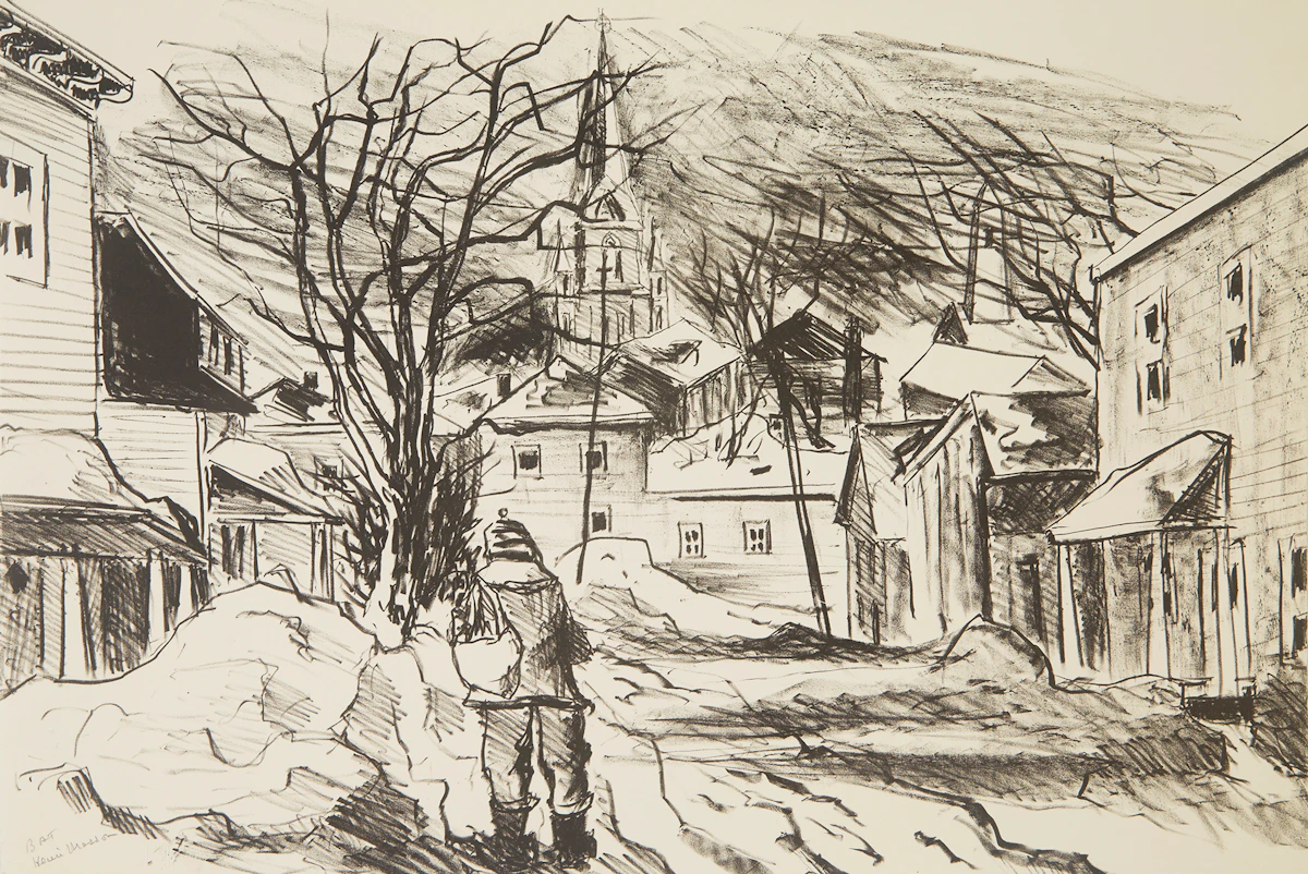 Henri Leopold Masson, Three Winter Scenes, three lithographs