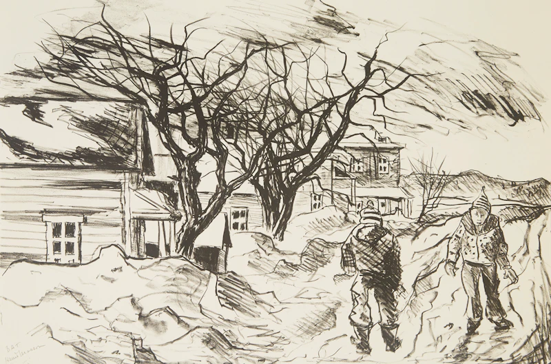 Henri Leopold Masson, Three Winter Scenes, three lithographs - view 2