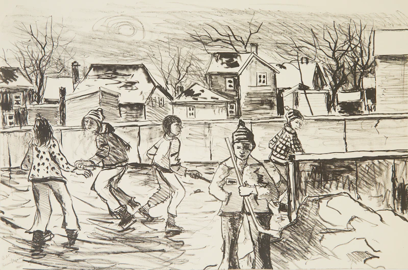 Henri Leopold Masson, Three Winter Scenes, three lithographs - view 3
