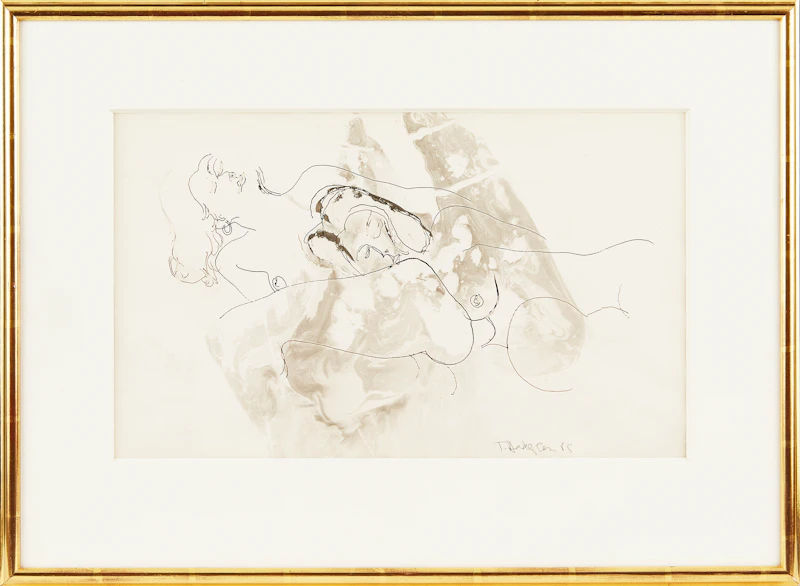 Thomas Sherlock Hodgson, Nude Abstraction, mixed media on paper, 1965 - view 2