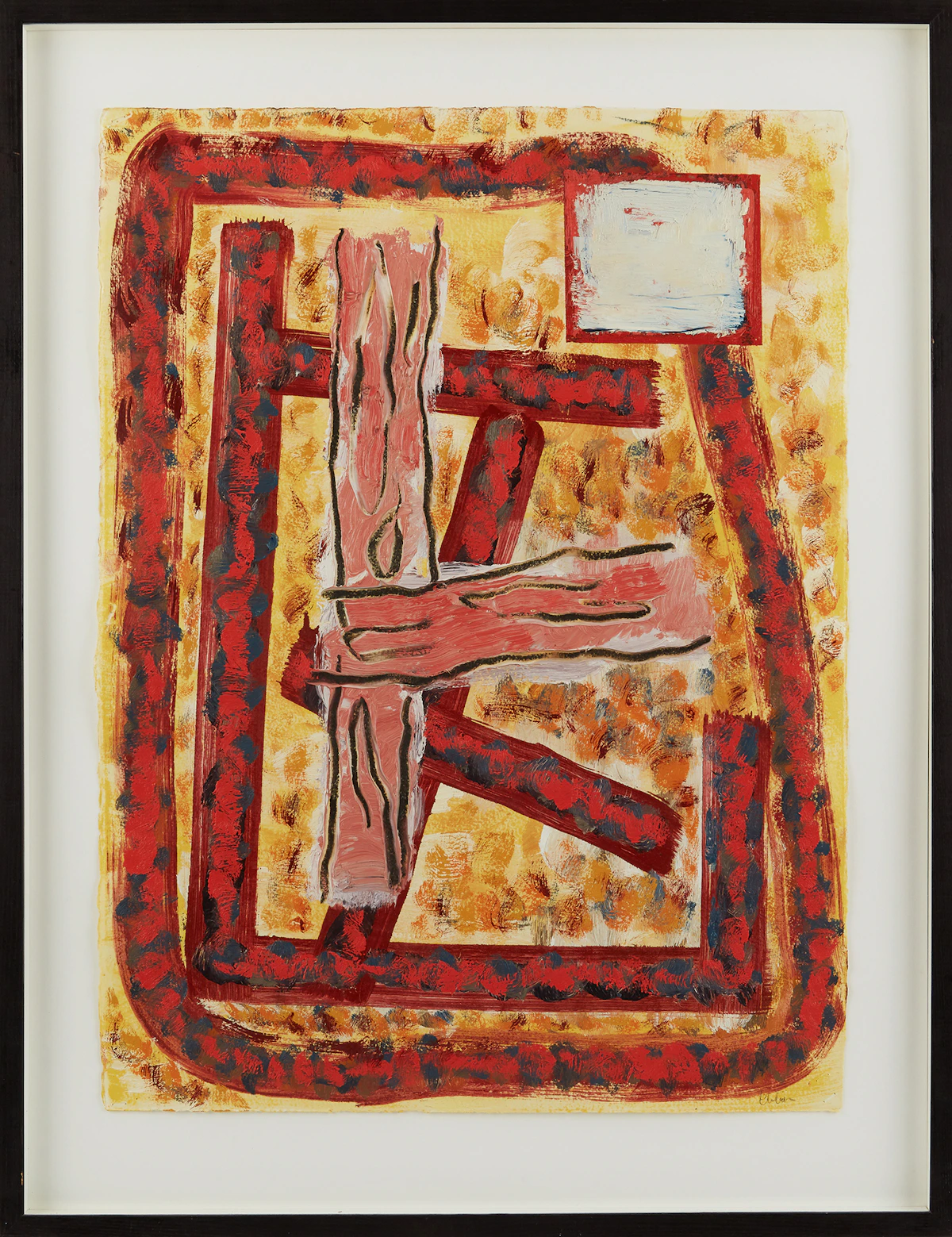 David Urban, Untitled Abstraction, oil on paper, circa 1997