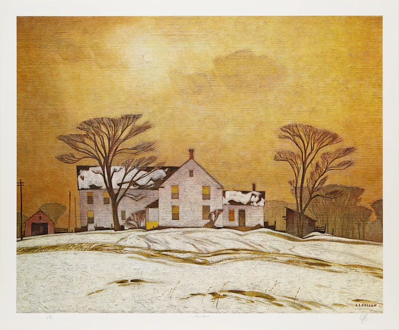 Alfred Joseph Casson, In the Islands, Georgian Bay; Sunshine After Rain; Farm House; Autumn on the York River, four colour serigraphs - view 6