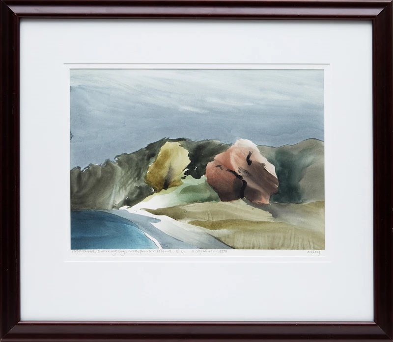 Toni Onley, Old Orchard, Browning Bay, North Pender Island, B.C., watercolour - view 2