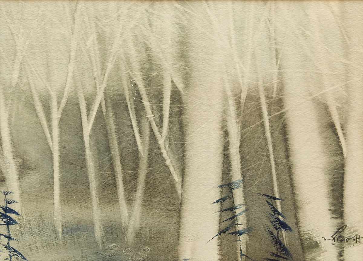 Marjorie Pigott, Forest Scene; Forest Interior, pair of watercolours