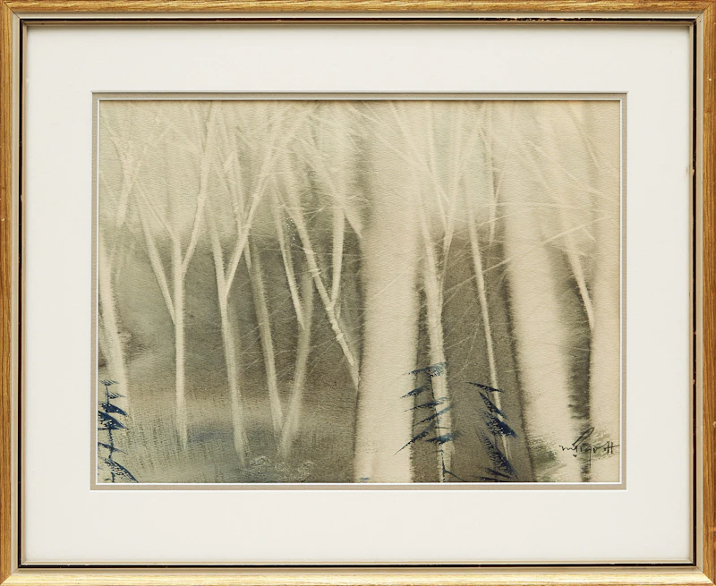 Marjorie Pigott, Forest Scene; Forest Interior, pair of watercolours - view 2