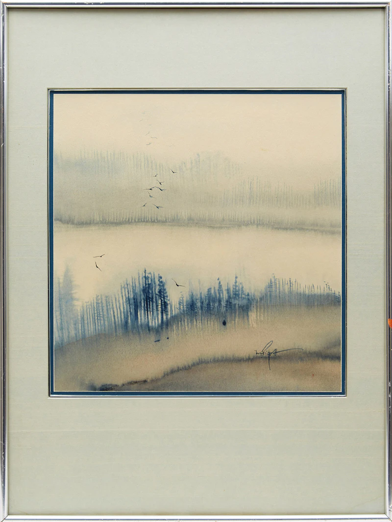 Marjorie Pigott, Forest Scene; Forest Interior, pair of watercolours - view 6