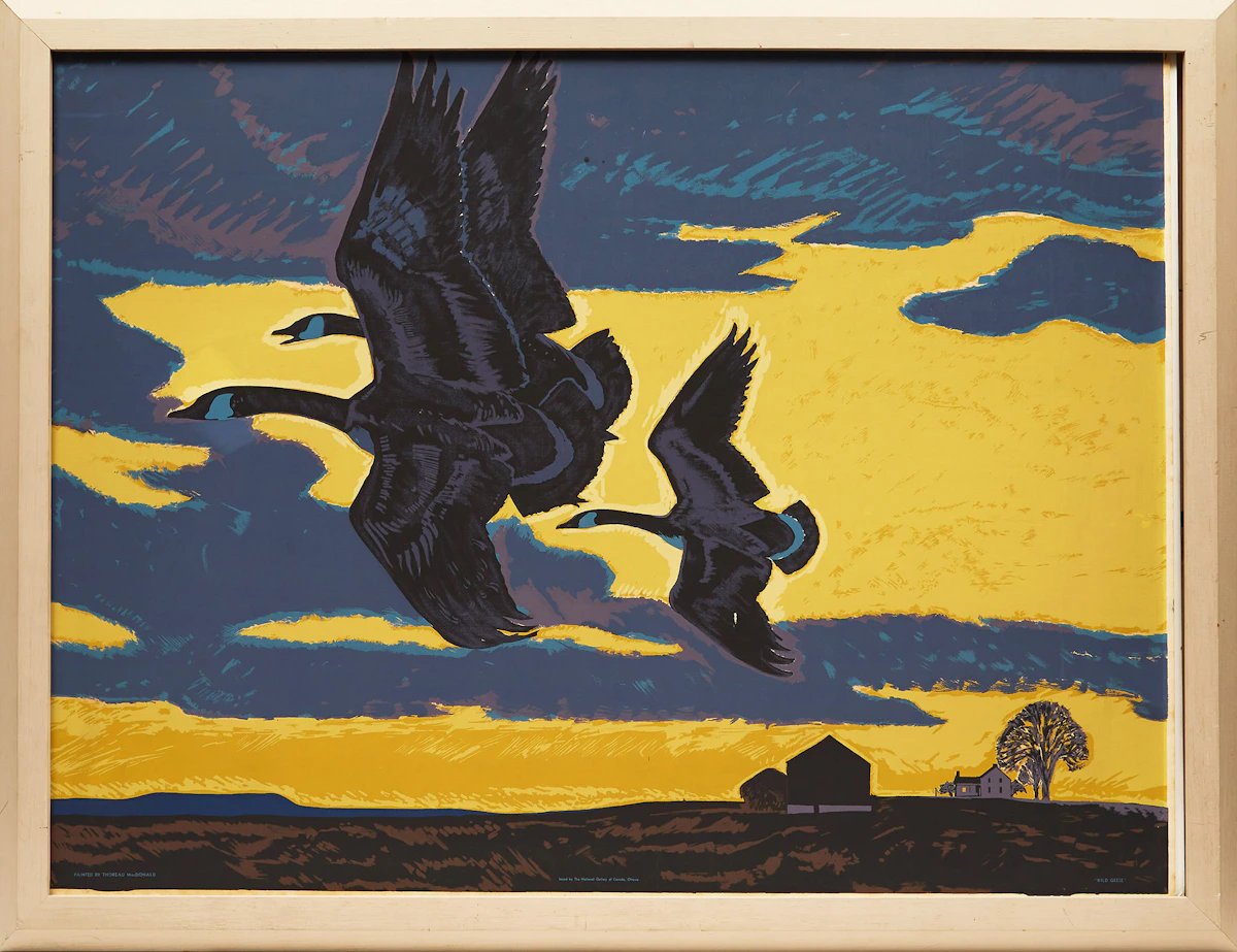 Thoreau MacDonald, Wild Geese, sampson-matthews silkscreen