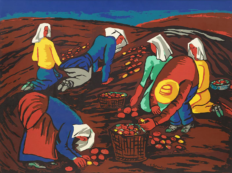 Fritz Brandtner, Potato Pickers, sampson-matthews silkscreen - view 2