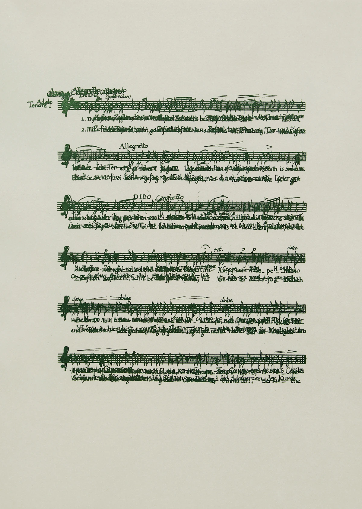 Oliver Beer, Call to Sound, copperplate etching on paper, circa 2015