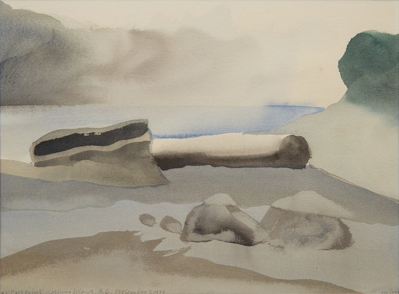 Toni Onley, Bay at East Point Saturna Island, BC, watercolour, 1977 - view 2
