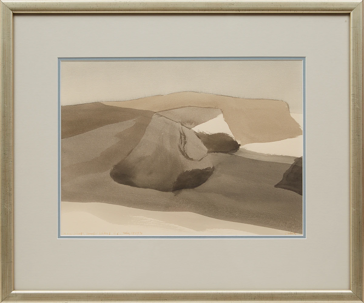 Toni Onley, Savage Point, Tumbo Island B.C. , watercolour, 1978