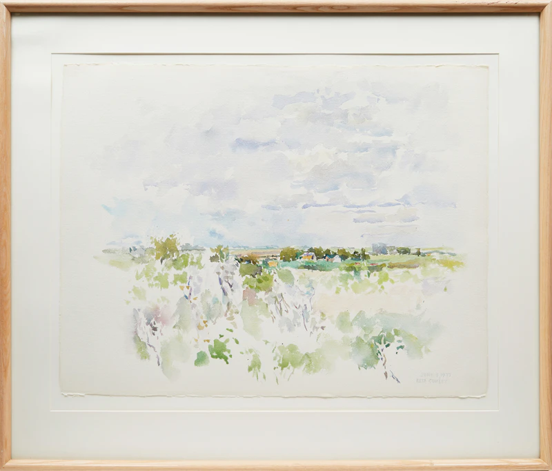 Reta Madeline Cowley, Rural Landscape, watercolour, 1977 - view 2
