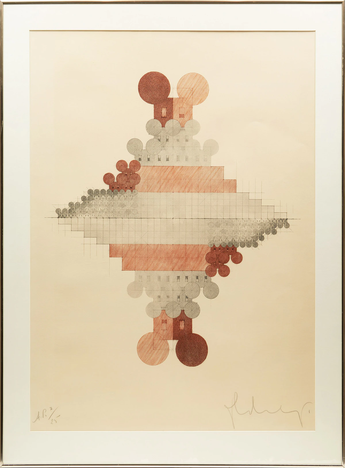 Unknown Artist, Geometric Mouse Pyramid Double D, colour lithograph on paper