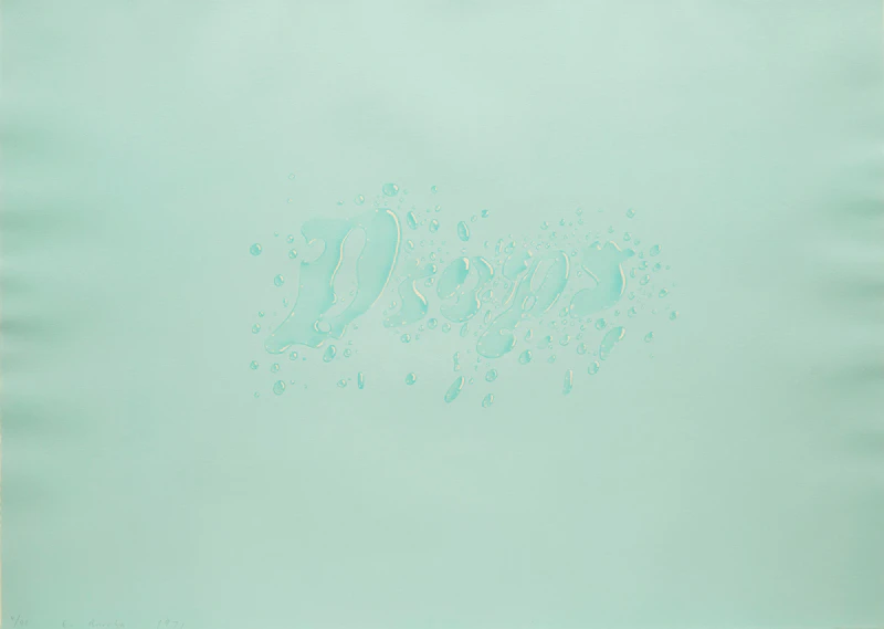Edward Ruscha, Drops, colour lithograph on paper (repaired) - view 2