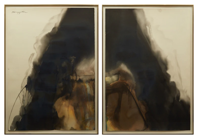 Matsumi Kanemitsu, Untitled, watercolour and ink on paper (diptych) - view 5